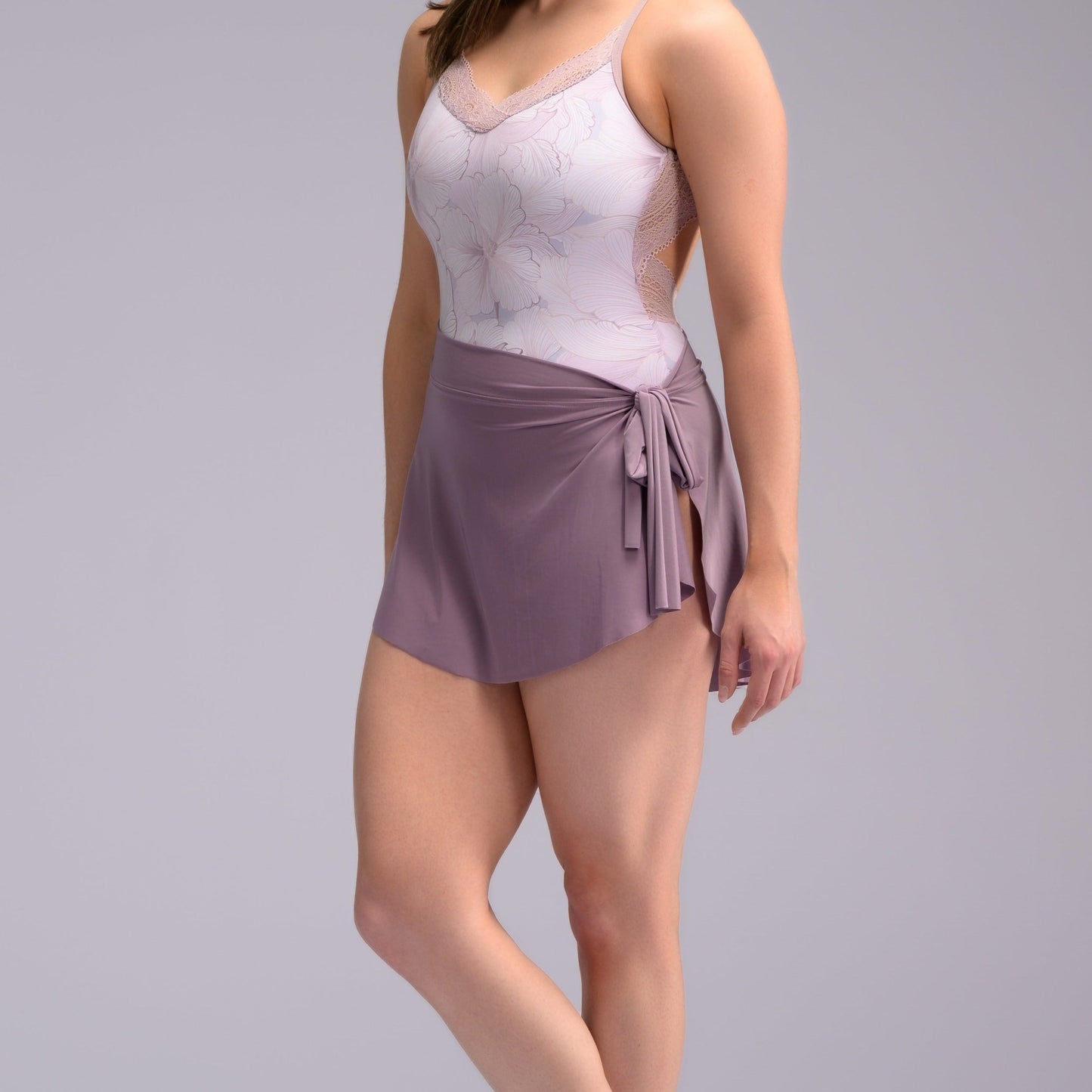 Light Purple Ballet Wrap Skirt -  Lavender Mist Demi Skirt
