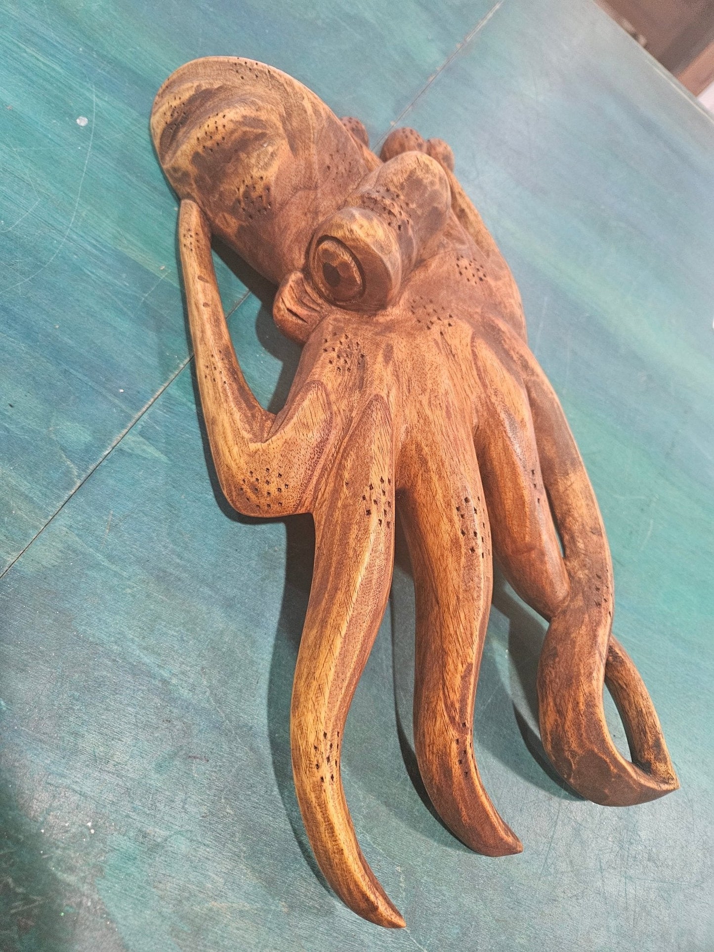 Wood Carved Octopus