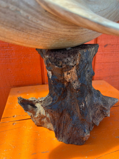 Wood Dolphin On Root Base-2 Sizes