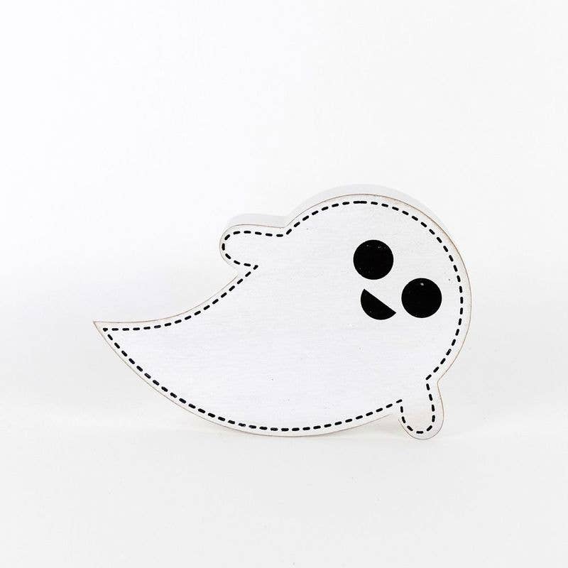 Wood Ghost Cutout 8.25" Halloween Decor