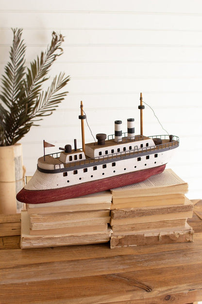 Wooden Ship - Available in Red/White or Blue/Red