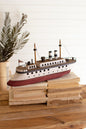 Wooden Ship - Available in Red/White or Blue/Red