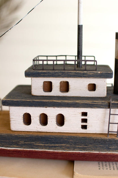 Wooden Ship - Available in Red/White or Blue/Red