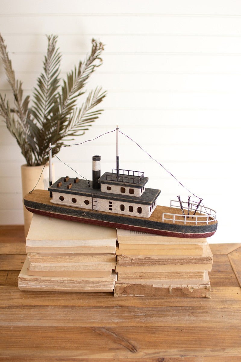 Wooden Ship - Available in Red/White or Blue/Red