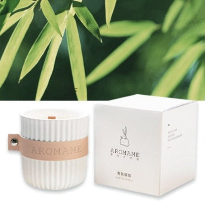 Aromame Romantic Scented Soy Wax Aromatherapy Potpourri Pillar Candle