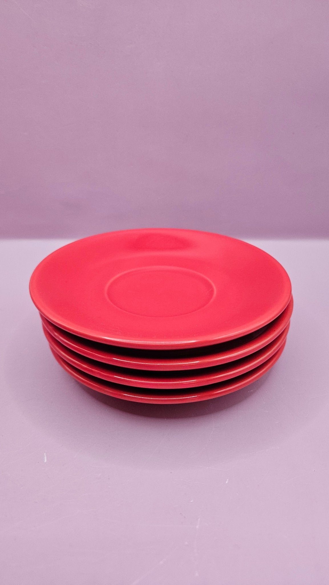 World Market Mini Espresso Tea Cup & Saucer Set – Red, Set of 4