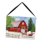 Fiber Optic Lighted Canvas Art - Horse Drawn Sleigh