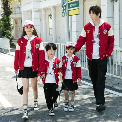 2024 New Family Matching Thick Baseball Jackets