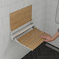 ALFI brand  ABS17 17" Folding Teak Wood Shower Seat Bench with Backrest