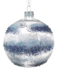 Cobalt Star Glass Ornament Set - 80mm - Blue and White