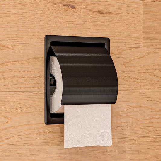 ALFI brand ABTPP77 Stainless Steel Recessed Toilet Paper Holder with Cover
