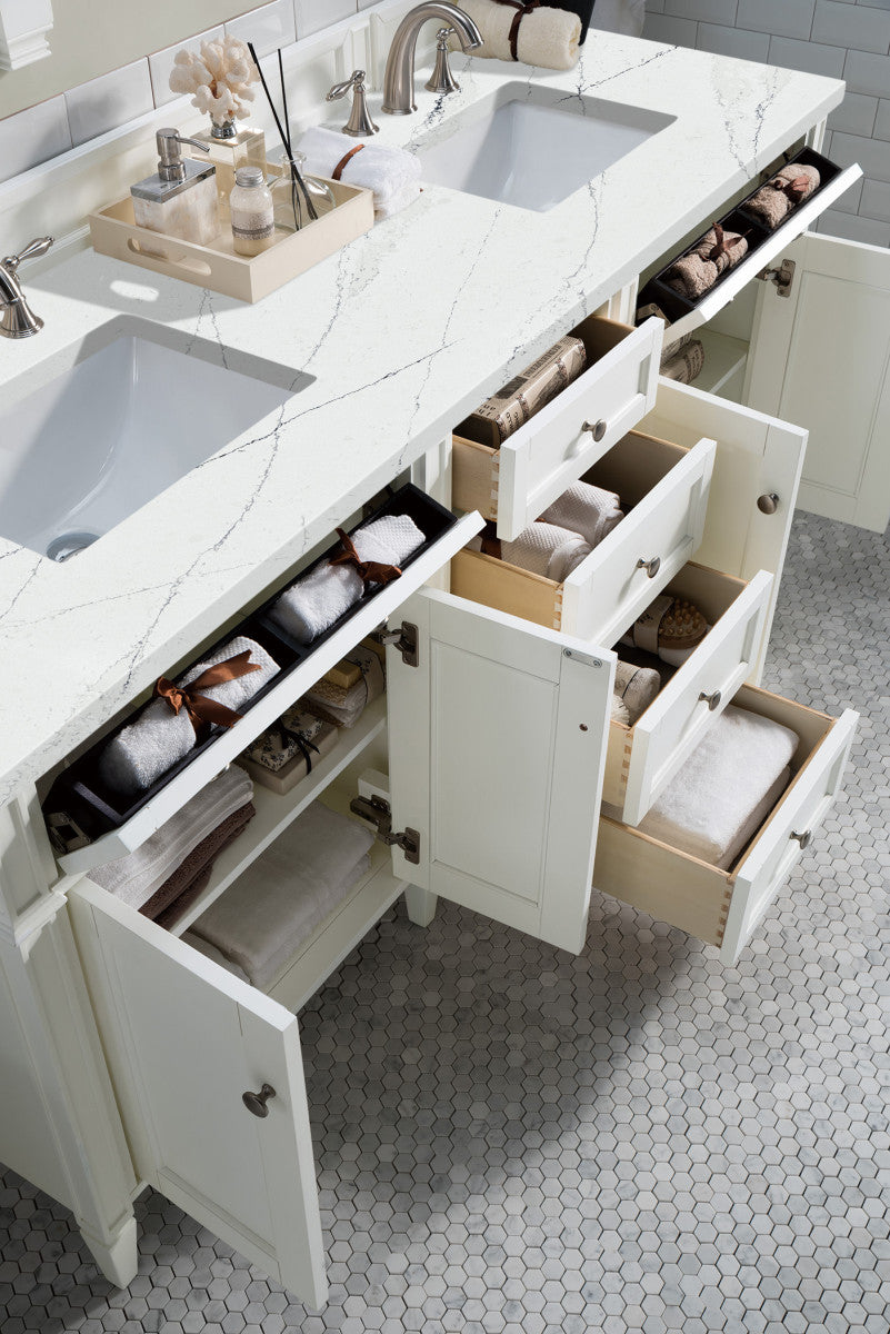 Brittany 72" Double Vanity in Bright White