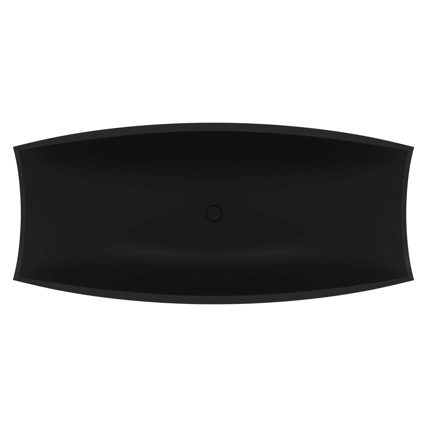 ALFI brand  AB9992BM Black Matte 71" Solid Surface Resin Free Standing Hammock Style Bathtub