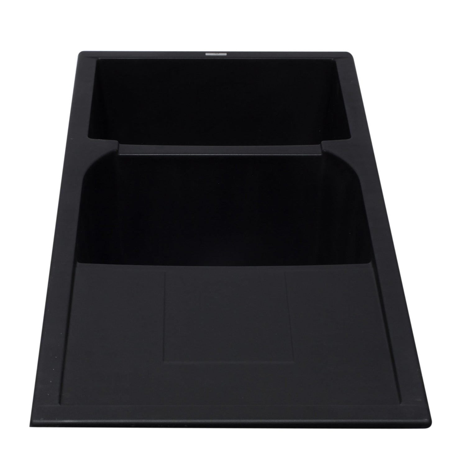 ALFI brand AB4620DI 46" Double Bowl Granite Composite Kitchen Sink with Drainboard