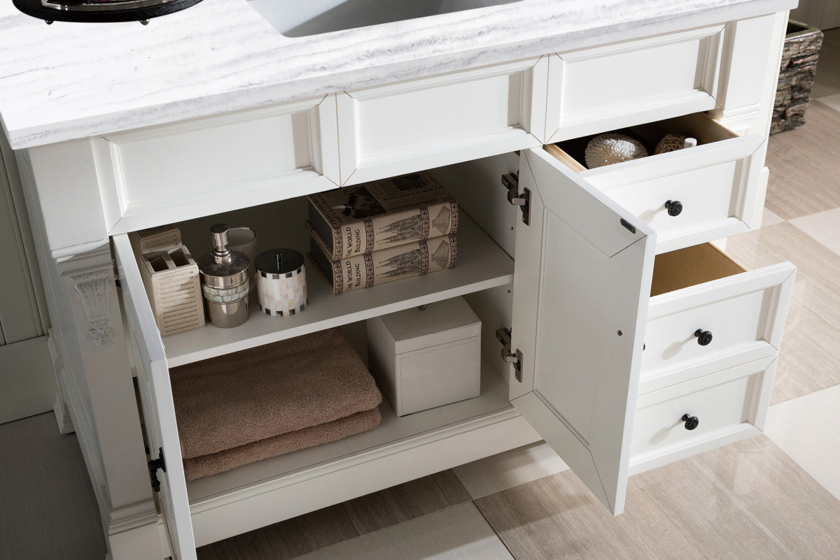 Brookfield 48" Single Vanity Cabinet, Bright White
