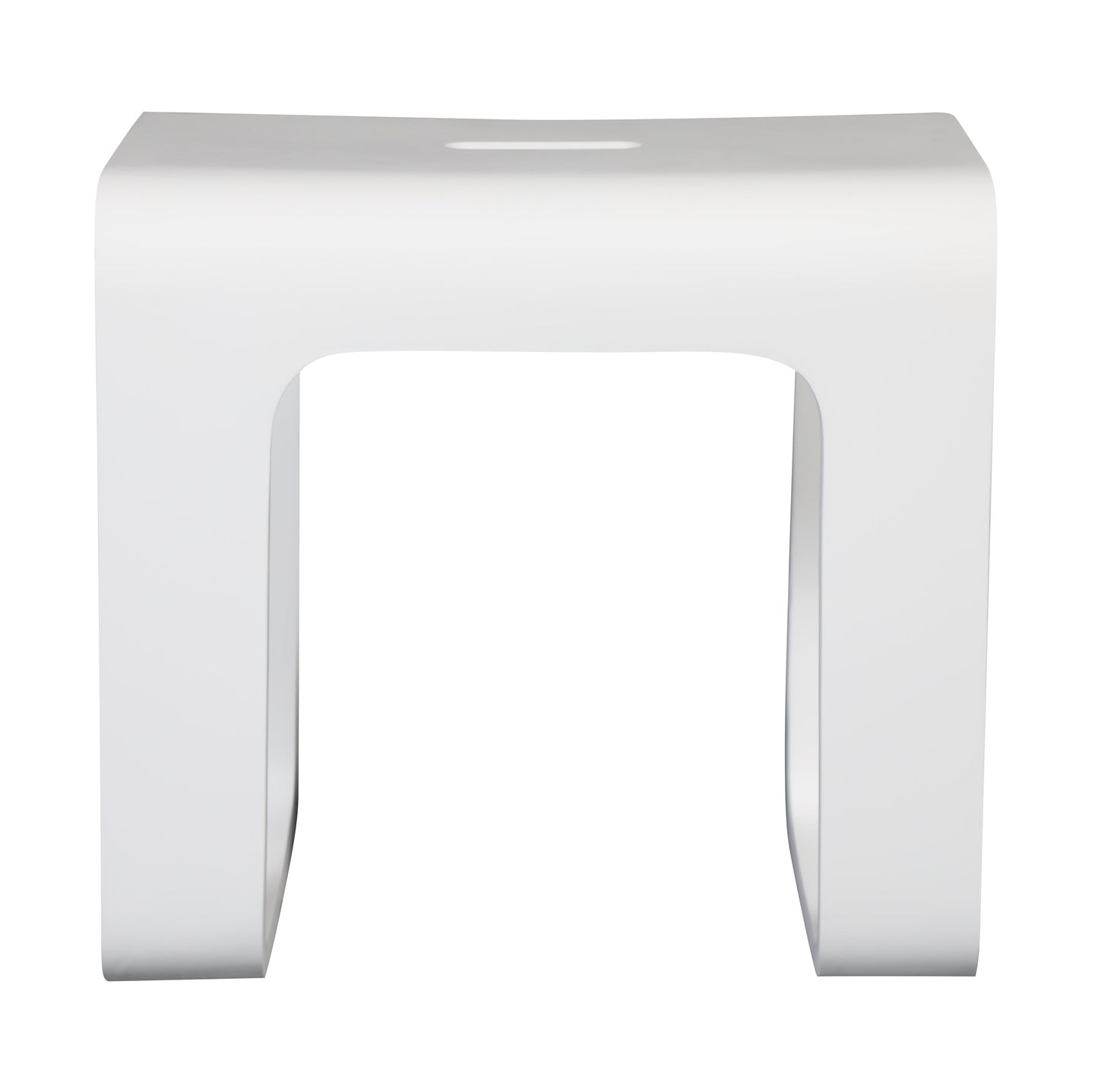 ALFI brand  ABST99 White Matte Solid Surface Resin Bathroom / Shower Stool