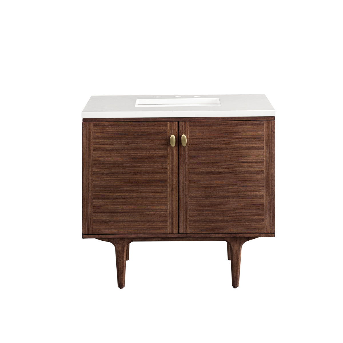 Amberly 36" Single Vanity Cabinet, Mid-Century Walnut