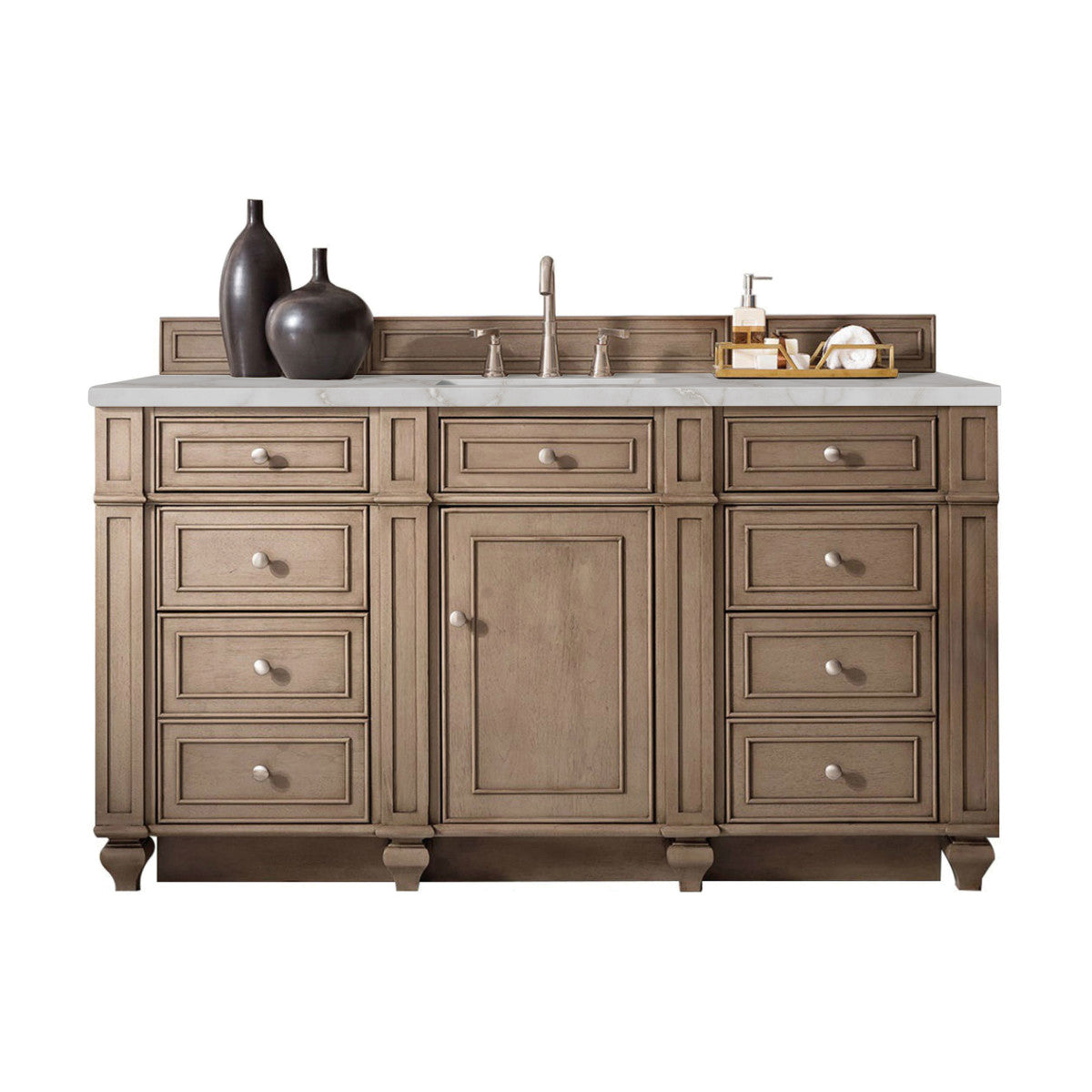 Bristol 60" Single Vanity Cabinet, Bright White