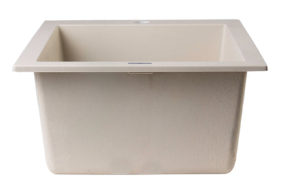 ALFI brand AB1720DI 17" Drop-In Rectangular Granite Composite Kitchen Prep Sink