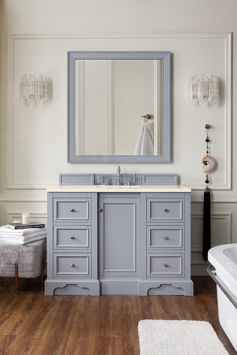 De Soto 48" Single Vanity Cabinet, Bright White