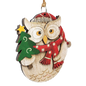 Festive Owl with Tree Holiday Ornament