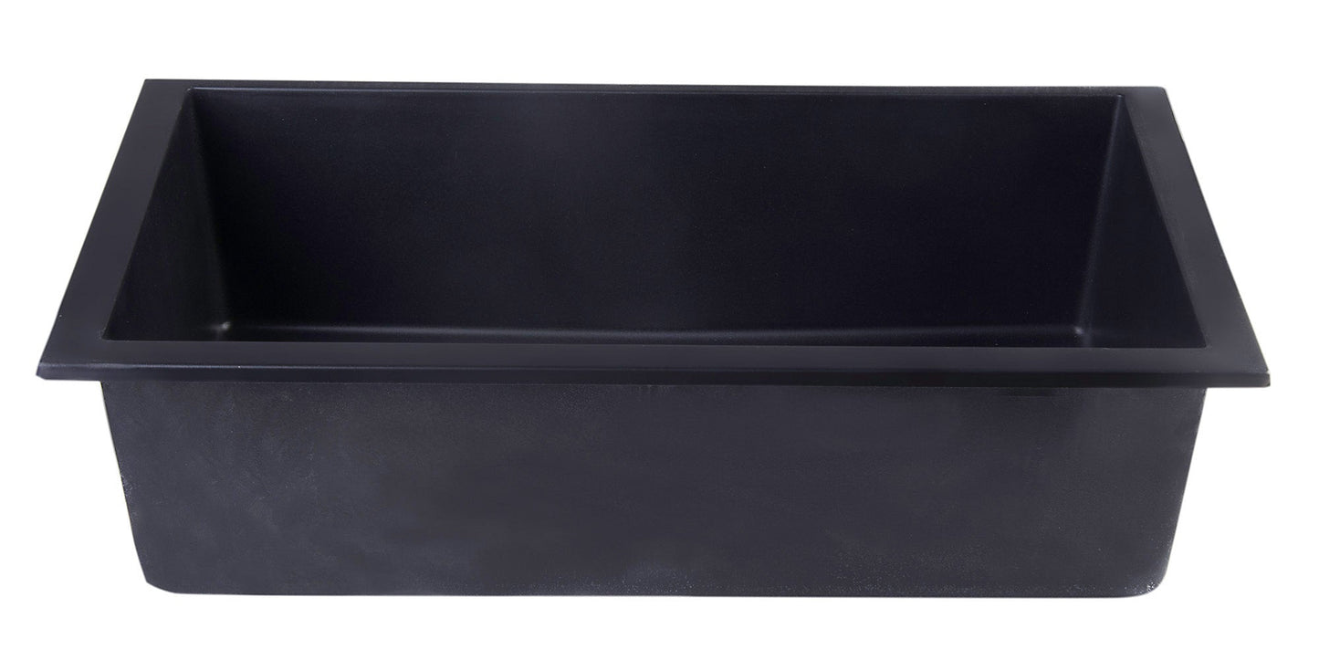 ALFI brand AB3020UM 30" Undermount Single Bowl Granite Composite Kitchen Sink