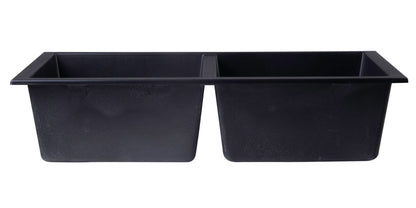 ALFI brand AB3420UM 34" Undermount Double Bowl Granite Composite Kitchen Sink