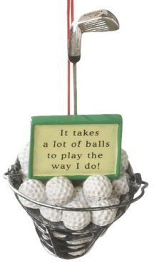 Bucket Of Balls Ornament - Green