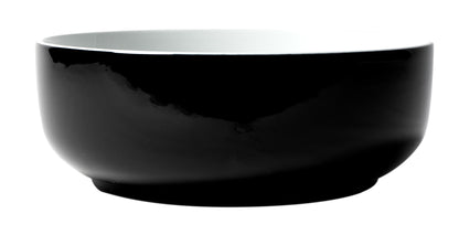 ALFI brand  ABC908 Black & White 15" Round Above Mount Ceramic Sink