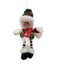 Plush Snowman Ornament with Button Legs