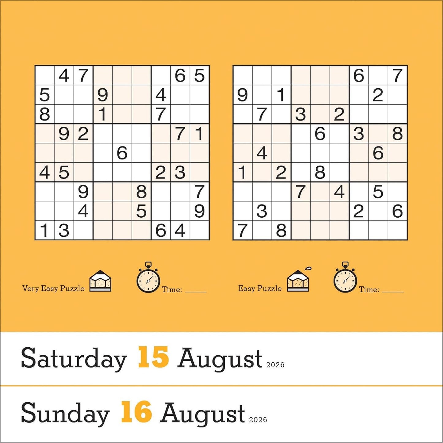 Original Sudoku Page-A-Day Calendar 2026