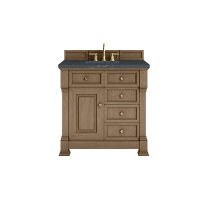 James Martin 547-V36 Brookfield 36” Single Vanity – Black Onyx / Honey Oak / Pearl Charcoal