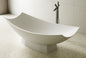 ALFI brand  AB9992 White Matte 71" Solid Surface Resin Free Standing Hammock Style Bathtub