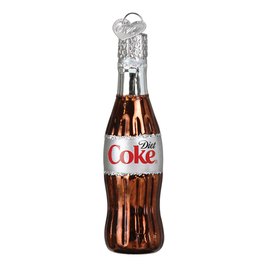 Gumdrop Mini Diet Coke Bottle Glass Ornament