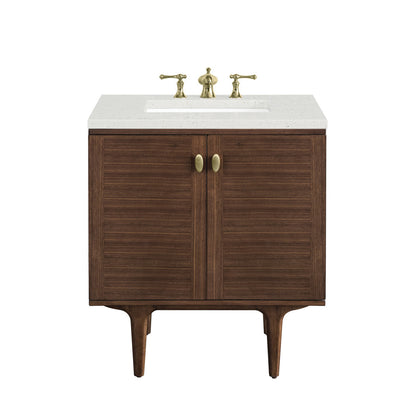 Amberly 30" Single Vanity Cabinet, Mid-Century Walnut