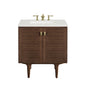 Amberly 30" Single Vanity Cabinet, Mid-Century Walnut