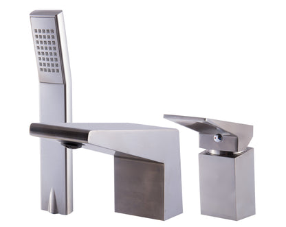 ALFI brand AB2464 Deck Mounted 3 Hole Tub Filler & Shower Head