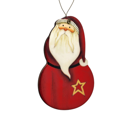 Jolly Santa with Star Ornament
