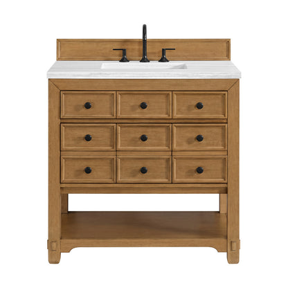 Malibu 36" Single Vanity Cabinet, Amber Birch
