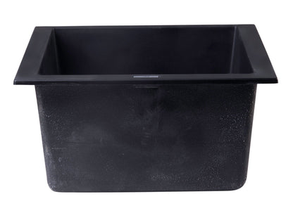 ALFI brand AB1720UM 17" Undermount Rectangular Granite Composite Kitchen Prep Sink