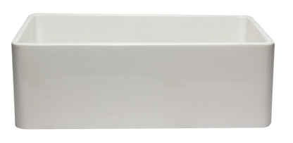 ALFI brand AB3020SB 30 inch Biscuit Reversible Single Fireclay Farmhouse Kitchen Sink