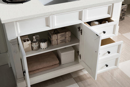 Brookfield 48" Single Vanity Cabinet, Bright White