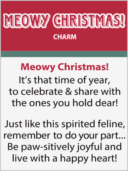 Meowy Christmas Cat Charm - Red
