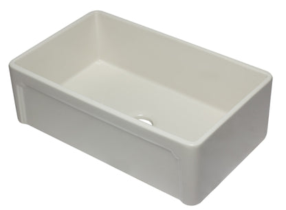 ALFI brand AB3320SB 33 inch Black Reversible Single Fireclay Farmhouse Kitchen Sink