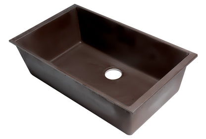 ALFI brand AB3322UM 33" Single Bowl Undermount Granite Composite Kitchen Sink