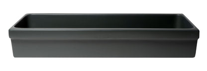 ALFI brand  AB48TRBM 48" Black Matte Above Mount Fireclay Bathroom Trough Sink