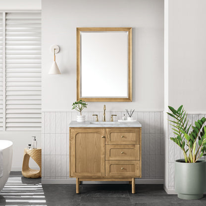 Laurent 36" Single Vanity Cabinet, Light Natural Oak