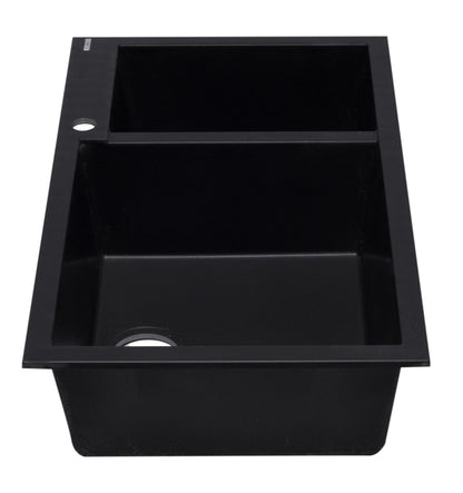 ALFI brand AB3319DI 34" Double Bowl Drop In Granite Composite Kitchen Sink