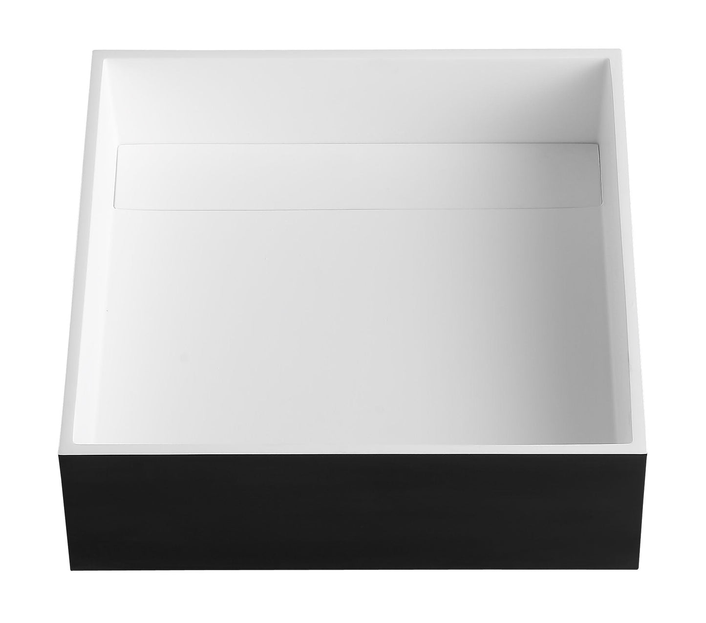 ALFI brand  ABRS14SBM Black Matte 14" Square Solid Surface Resin Sink