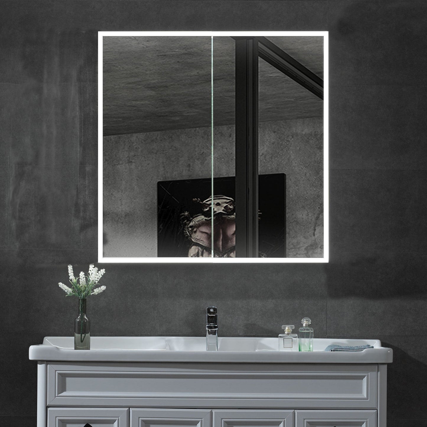 ALFI brand  ABMC3630 36" x 30" Double Door LED Light Medicine Cabinet